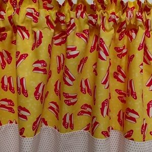 Ruby slippers handmade reversible valances